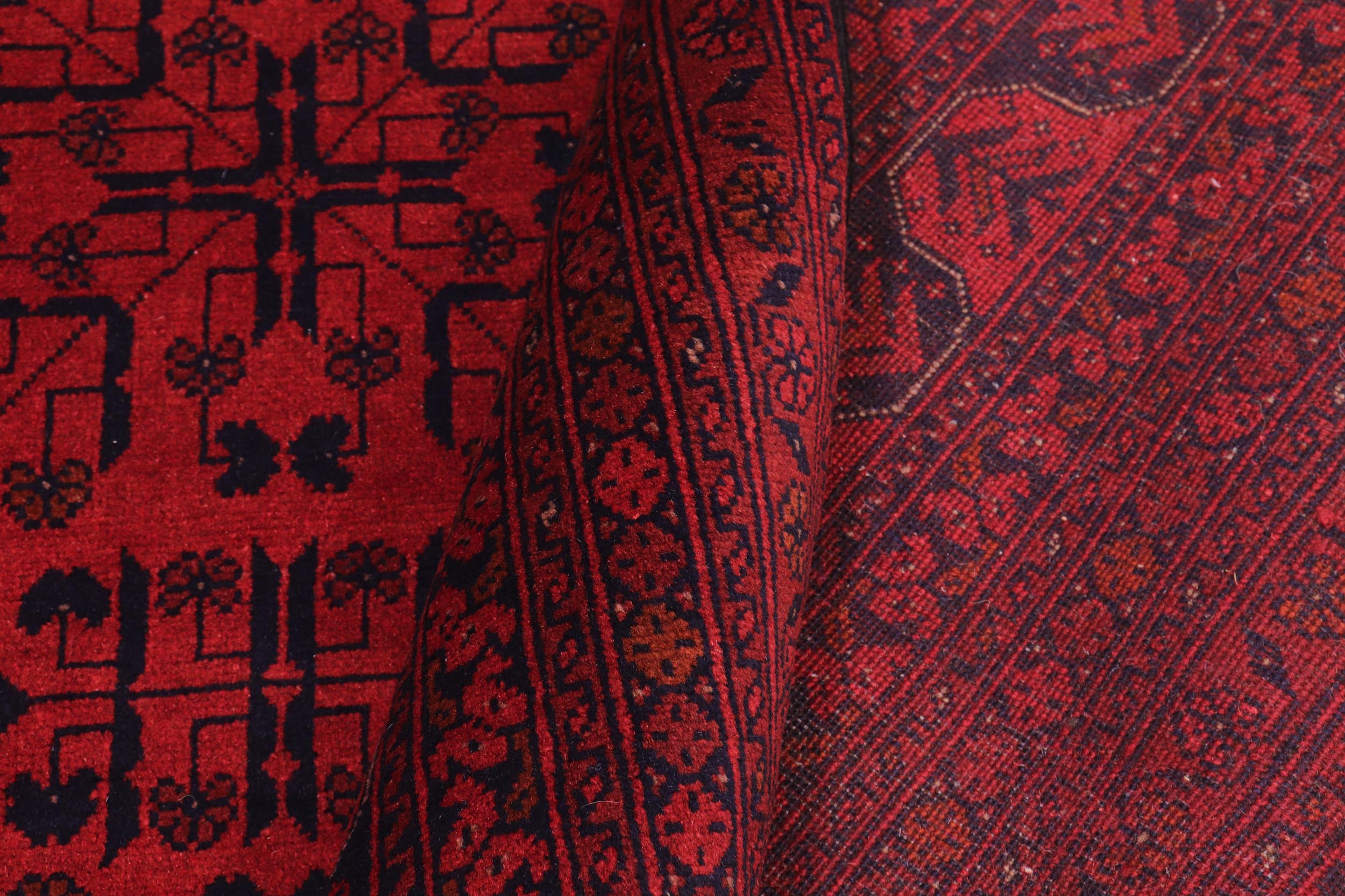 handmade Tribal Biljik Khal Mohammadi Red Blue Hand Knotted RECTANGLE 100% WOOL area rug 8X11