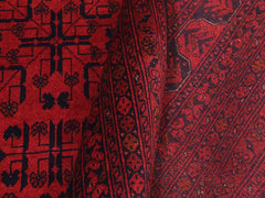 handmade Tribal Biljik Khal Mohammadi Red Blue Hand Knotted RECTANGLE 100% WOOL area rug 8X11