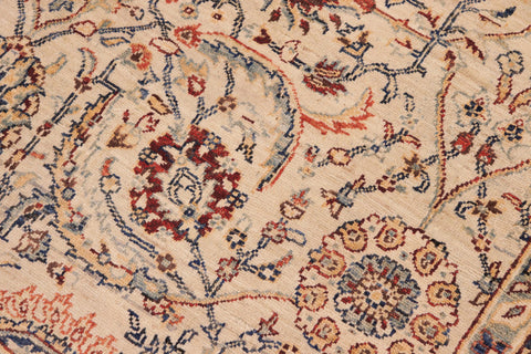 handmade Traditional Kafkaz Beige Lt. Green Hand Knotted RECTANGLE 100% WOOL area rug 7x10