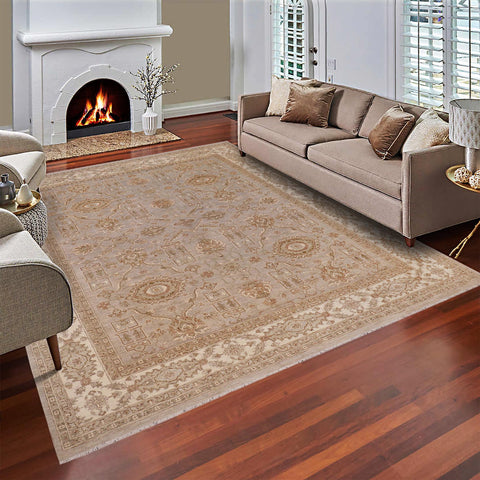 handmade Traditional Kafkaz Gray Ivory Hand Knotted RECTANGLE 100% WOOL area rug 9x12