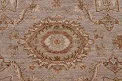 handmade Traditional Kafkaz Gray Ivory Hand Knotted RECTANGLE 100% WOOL area rug 9X12