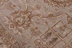 handmade Traditional Kafkaz Gray Ivory Hand Knotted RECTANGLE 100% WOOL area rug 9X12