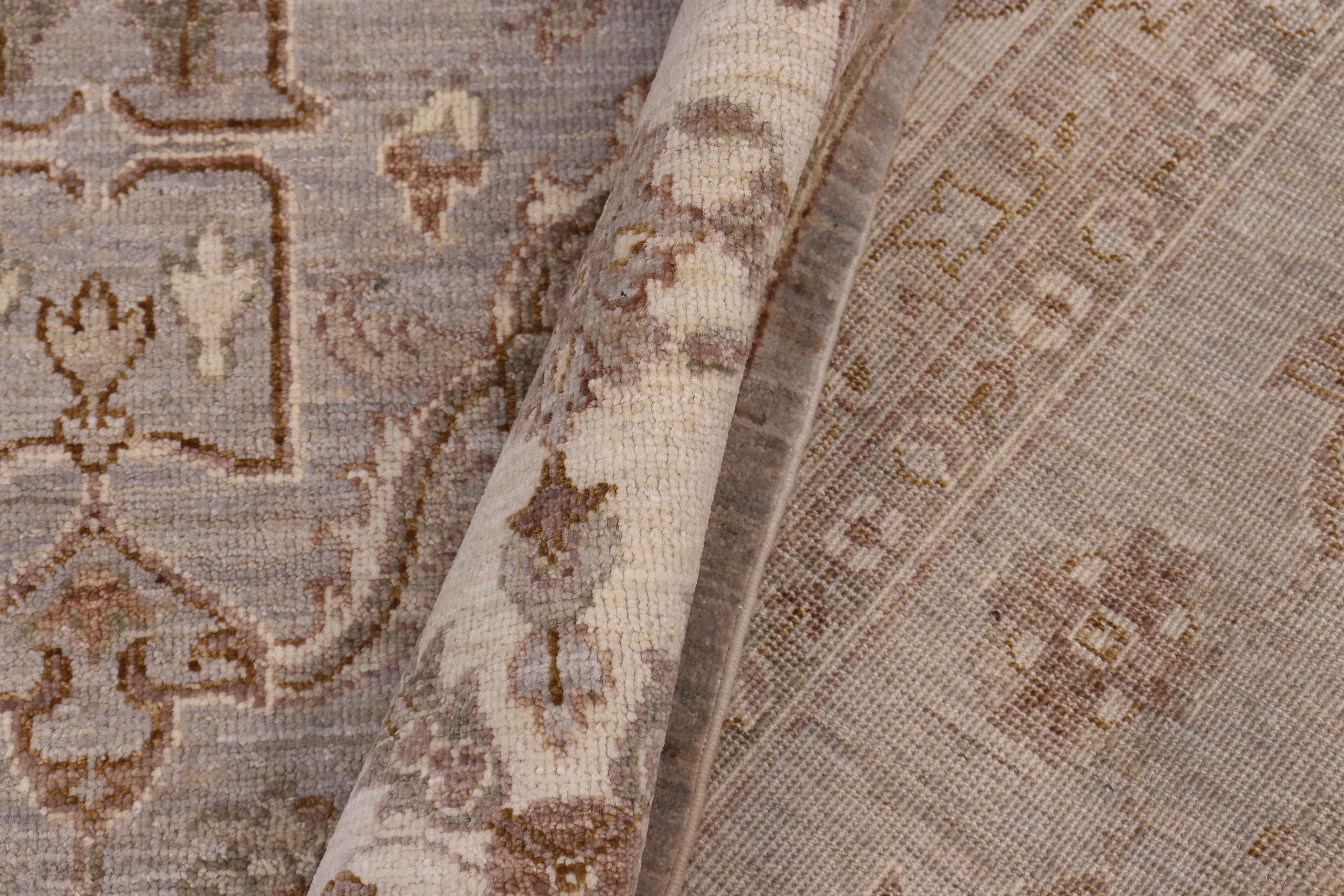 handmade Traditional Kafkaz Gray Ivory Hand Knotted RECTANGLE 100% WOOL area rug 9x12