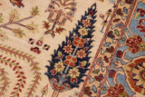 handmade Transitional Kafkaz Beige Blue Hand Knotted RECTANGLE 100% WOOL area rug 8 x 10