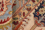 handmade Transitional Kafkaz Beige Blue Hand Knotted RECTANGLE 100% WOOL area rug 8 x 10
