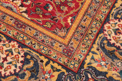 handmade Traditional  Red Blue Hand Knotted RECTANGLE 100% WOOL area rug 8' x 11'