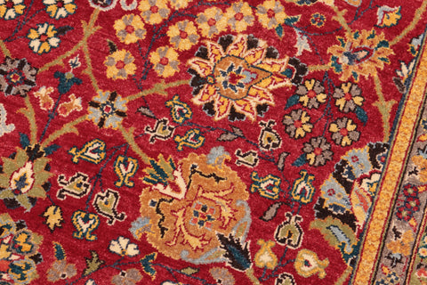 handmade Traditional  Red Blue Hand Knotted RECTANGLE 100% WOOL area rug 8' x 11'