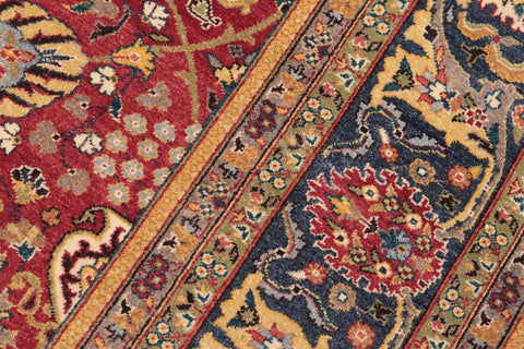 handmade Traditional  Red Blue Hand Knotted RECTANGLE 100% WOOL area rug 8'X11'