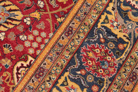 handmade Traditional  Red Blue Hand Knotted RECTANGLE 100% WOOL area rug 8' x 11'