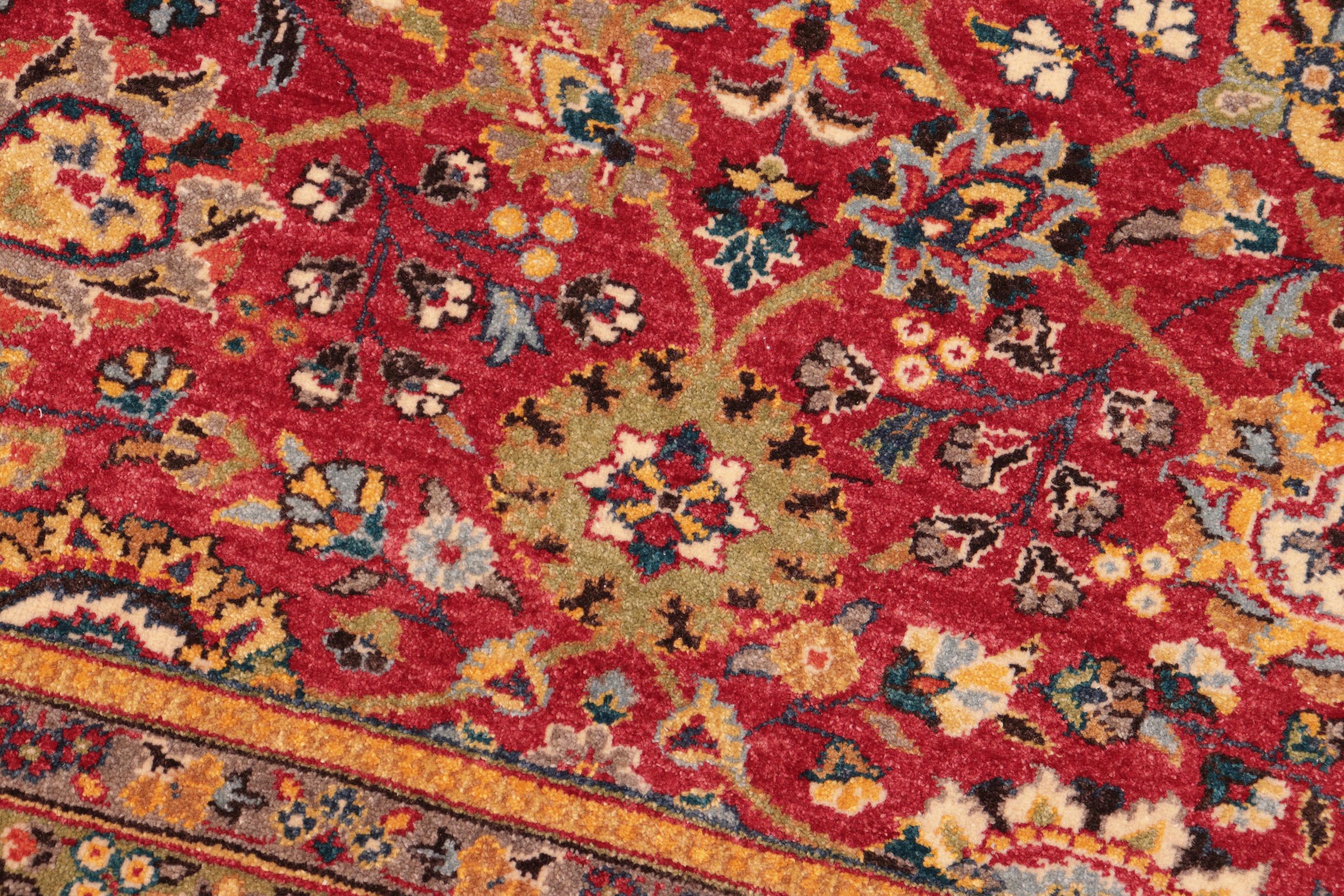 handmade Traditional  Red Blue Hand Knotted RECTANGLE 100% WOOL area rug 8' x 11'