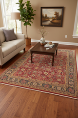 handmade Traditional  Red Blue Hand Knotted RECTANGLE 100% WOOL area rug 8'X11'