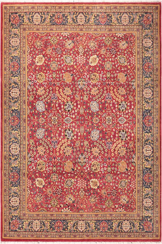 handmade Traditional  Red Blue Hand Knotted RECTANGLE 100% WOOL area rug 8'X11'