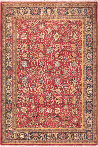 handmade Traditional  Red Blue Hand Knotted RECTANGLE 100% WOOL area rug 8'X11'