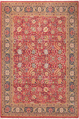 handmade Traditional  Red Blue Hand Knotted RECTANGLE 100% WOOL area rug 8'X11'