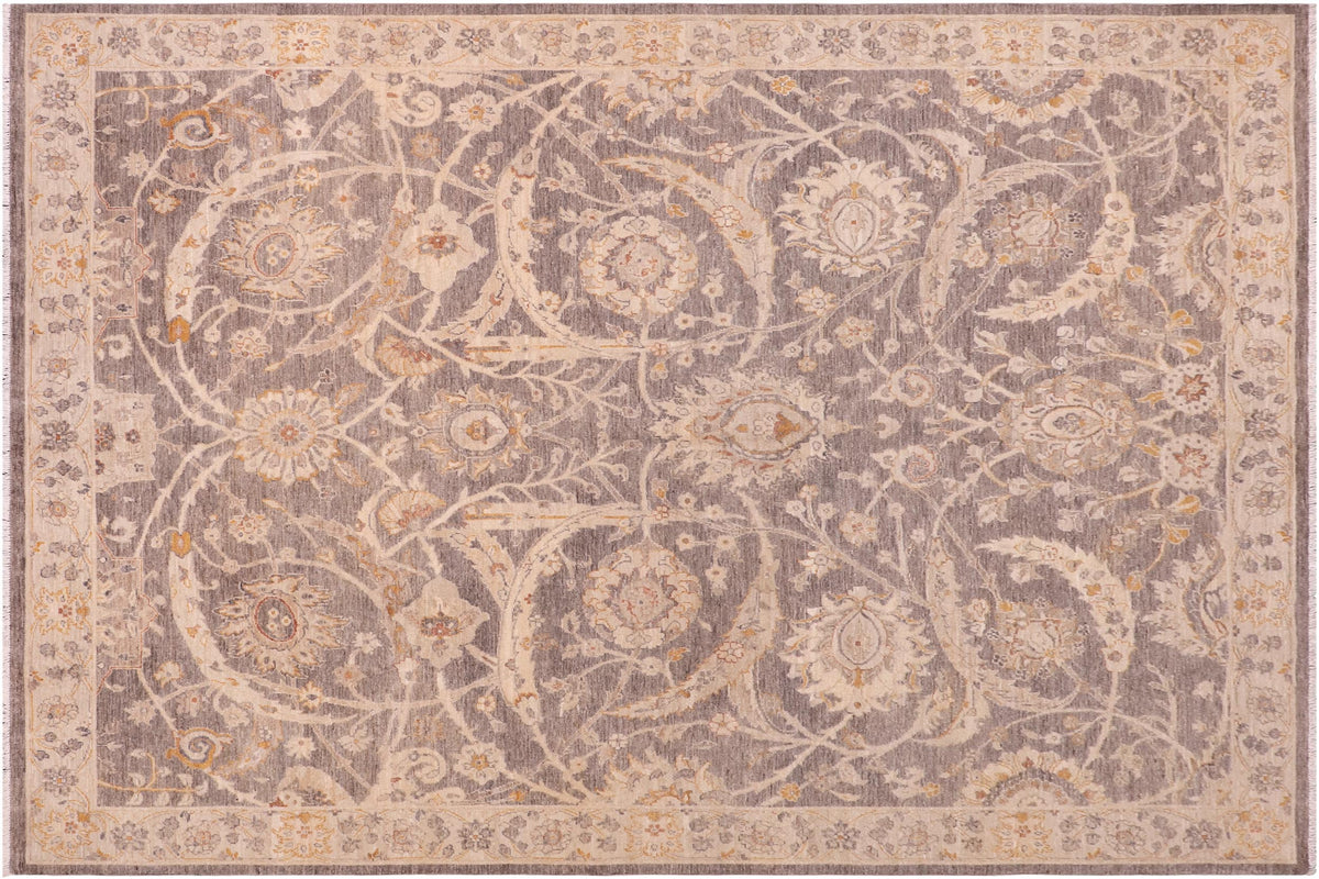 handmade Traditional Kafkaz Brown Tan Hand Knotted RECTANGLE 100% WOOL area rug 8x10