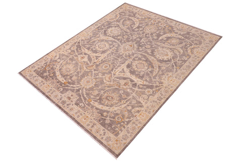 handmade Traditional Kafkaz Brown Tan Hand Knotted RECTANGLE 100% WOOL area rug 8x10