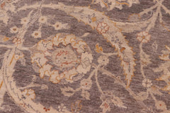 handmade Transitional Kafkaz Brown Tan Hand Knotted RECTANGLE 100% WOOL area rug 8X10