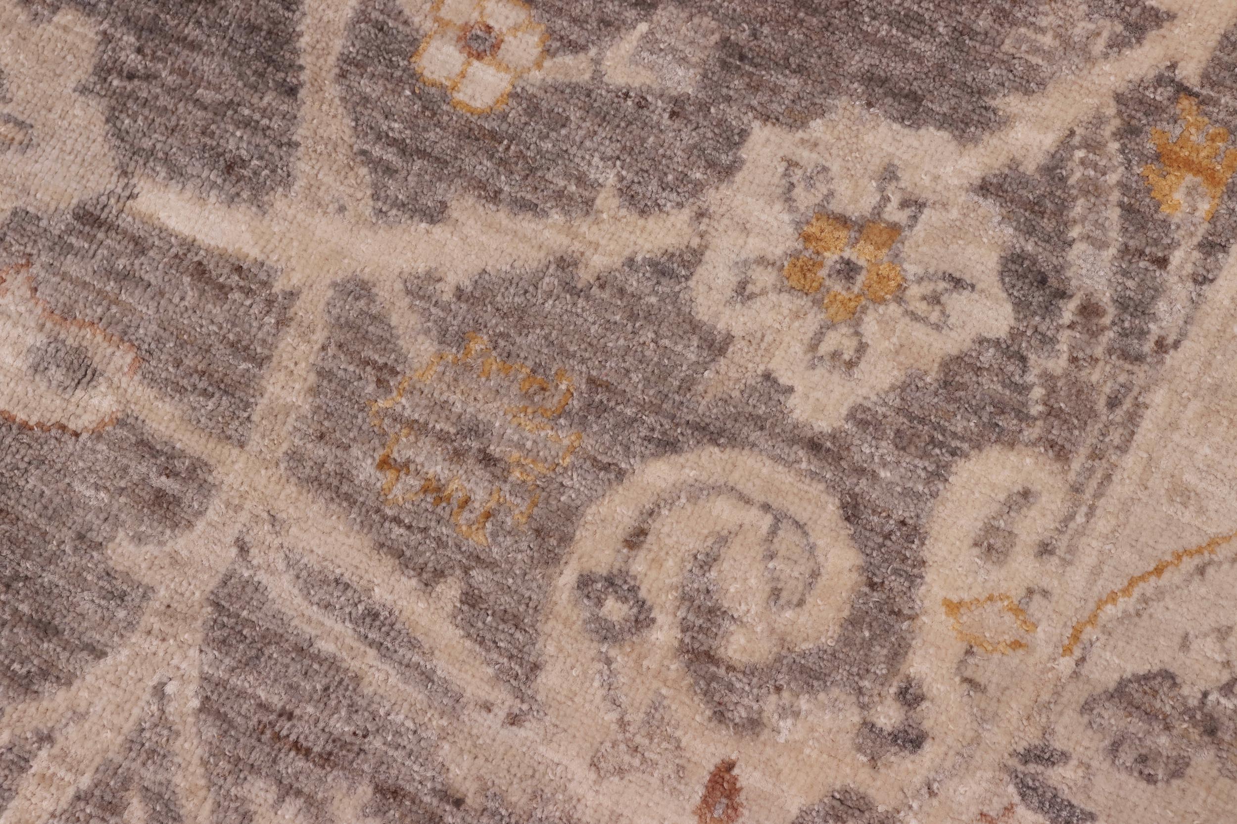 handmade Traditional Kafkaz Brown Tan Hand Knotted RECTANGLE 100% WOOL area rug 8x10