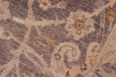 handmade Transitional Kafkaz Brown Tan Hand Knotted RECTANGLE 100% WOOL area rug 8X10