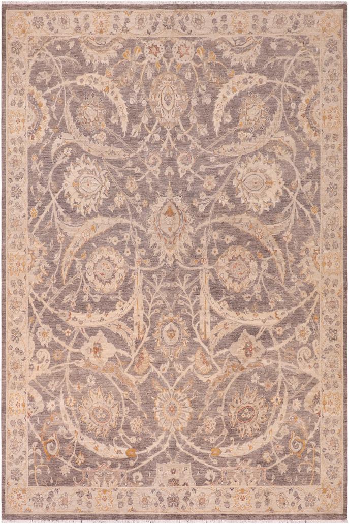 handmade Transitional Kafkaz Brown Tan Hand Knotted RECTANGLE 100% WOOL area rug 8X10