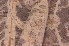 handmade Transitional Kafkaz Brown Tan Hand Knotted RECTANGLE 100% WOOL area rug 8X10