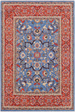 handmade Traditional Kafkaz Blue Rust Hand Knotted RECTANGLE 100% WOOL area rug 9 x 12