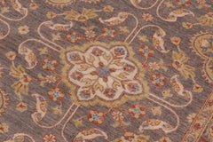 handmade Transitional Kafkaz Gray Ivory Hand Knotted RECTANGLE 100% WOOL area rug 8X11