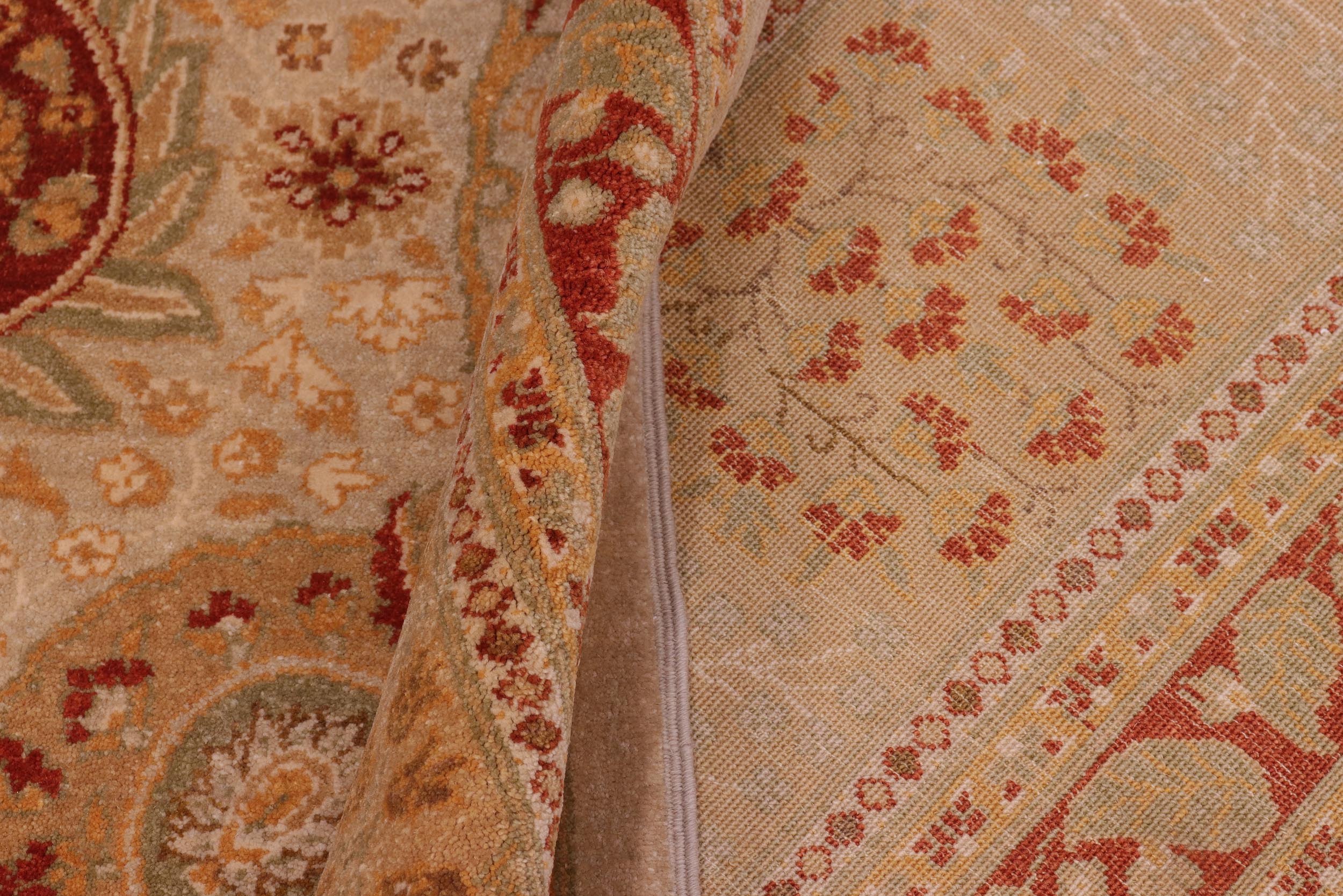 handmade Transitional  Lt. Gray Gold Hand Knotted RECTANGLE 100% WOOL area rug 8' x 10'