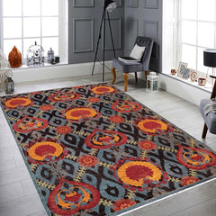 handmade Transitional Kafkaz Gray Blue Hand Knotted RECTANGLE 100% WOOL area rug 8X10