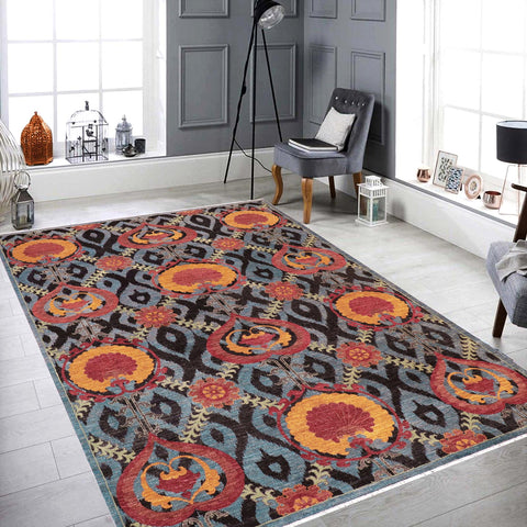 handmade Modern Kafkaz Gray Blue Hand Knotted RECTANGLE 100% WOOL area rug 8' x 10'