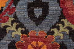 handmade Transitional Kafkaz Gray Blue Hand Knotted RECTANGLE 100% WOOL area rug 8X10