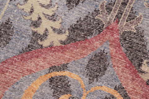 handmade Modern Kafkaz Gray Blue Hand Knotted RECTANGLE 100% WOOL area rug 8' x 10'