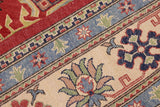 handmade Geometric Kazak Red Beige Hand Knotted RECTANGLE 100% WOOL area rug 9' x 12'