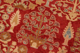 Vintage Jaimee Red/Tan Wool Rug - 8'2'' x 10'0''