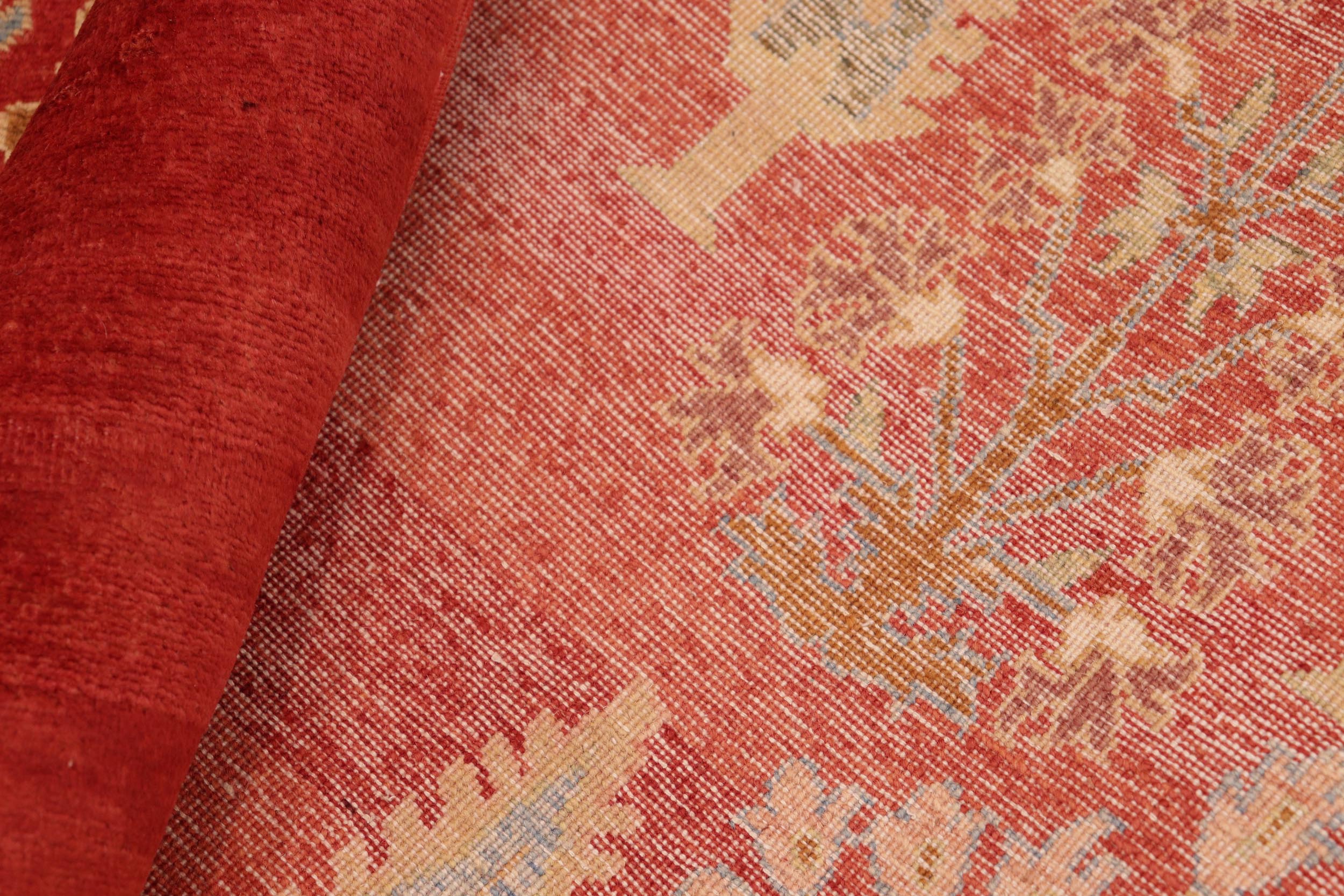 handmade Modern  Red Tan Hand Knotted RECTANGLE 100% WOOL area rug 8 x 10