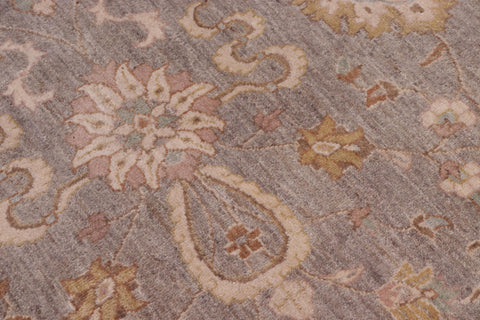 handmade Traditional Kafkaz Gray Ivory Hand Knotted ROUND 100% WOOL area rug 10' x 10'