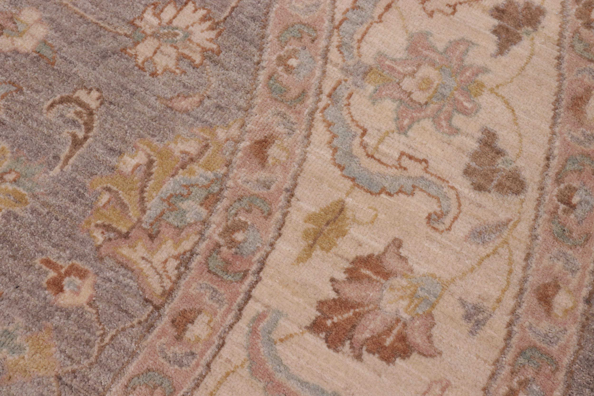 handmade Traditional Kafkaz Gray Ivory Hand Knotted ROUND 100% WOOL area rug 10' x 10'