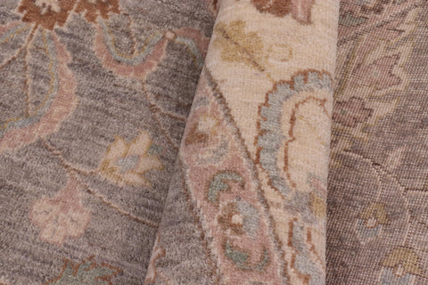 handmade Traditional Kafkaz Gray Ivory Hand Knotted ROUND 100% WOOL area rug 10' x 10'