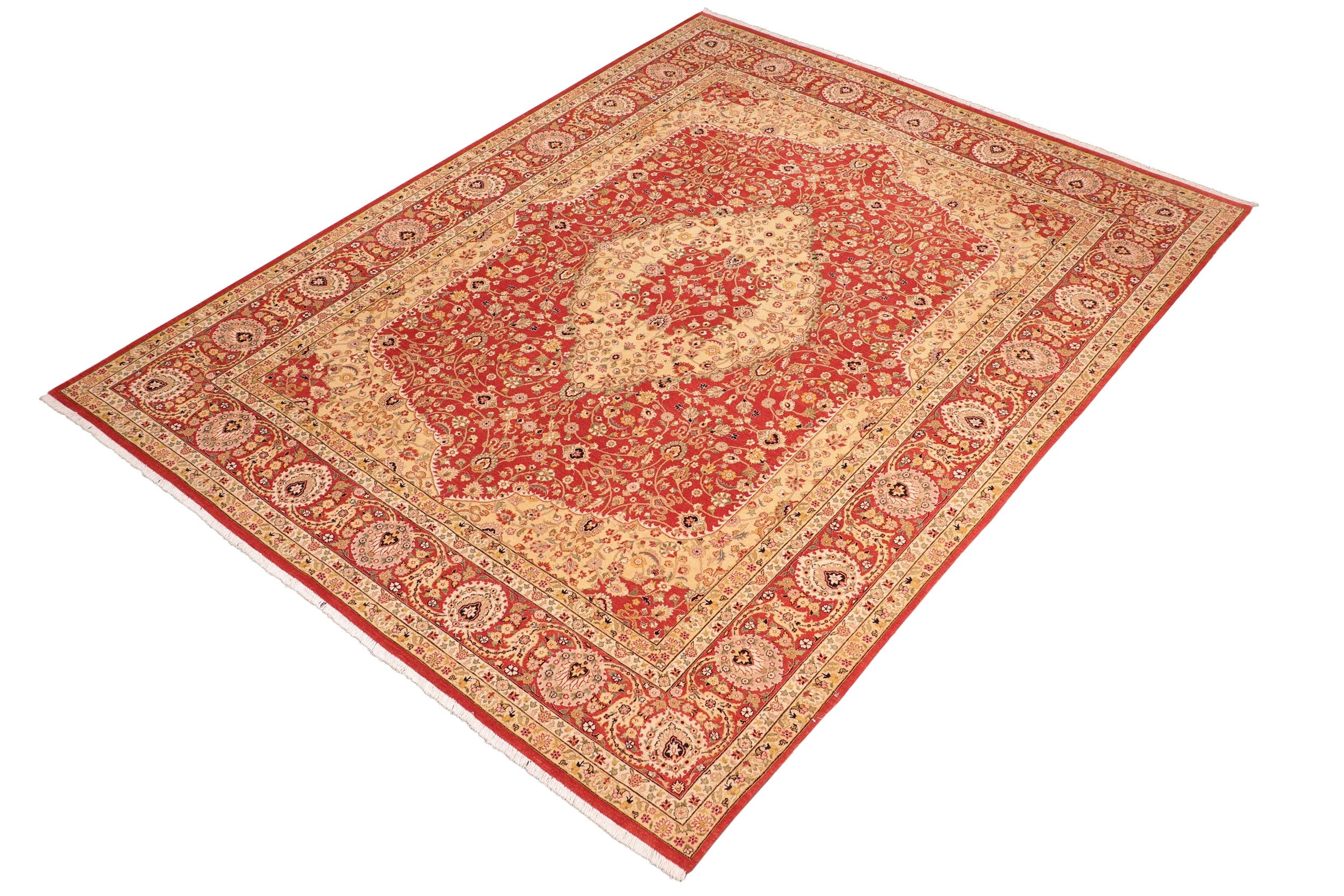 handmade Traditional Design Rust Gold Hand Knotted RECTANGLE 100% WOOL area rug 8 x 10