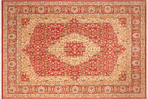 handmade Traditional Design Rust Gold Hand Knotted RECTANGLE 100% WOOL area rug 8 x 10