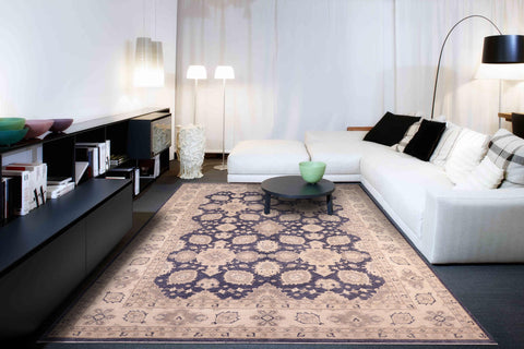 handmade Traditional Kafkaz Charcoal Gray Hand Knotted RECTANGLE 100% WOOL area rug 10x14