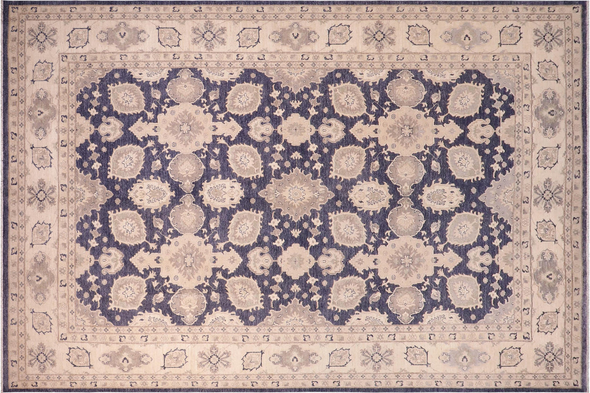 handmade Traditional Kafkaz Charcoal Gray Hand Knotted RECTANGLE 100% WOOL area rug 10x14