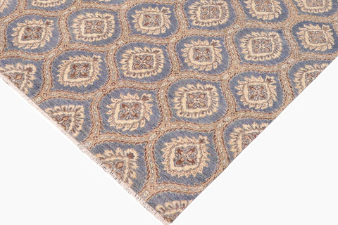 handmade Modern Kafkaz Blue Brown Hand Knotted RECTANGLE 100% WOOL area rug 9' x 12'