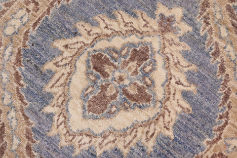 handmade Modern Kafkaz Blue Brown Hand Knotted RECTANGLE 100% WOOL area rug 9' x 12'