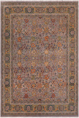 handmade Traditional Design Gray Green Hand Knotted RECTANGLE 100% WOOL area rug 8'X10'