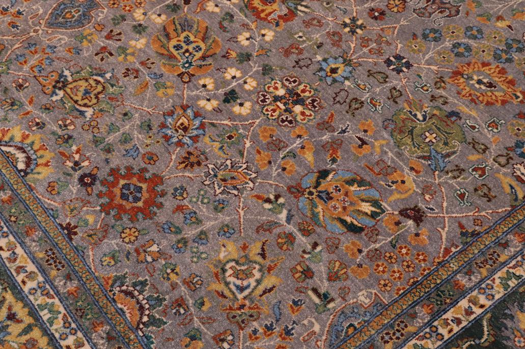 handmade Traditional Design Gray Green Hand Knotted RECTANGLE 100% WOOL area rug 8'X10'