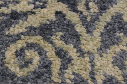 handmade Transitional Kafkaz Lt. Blue Lt. Blue Hand Knotted RUNNER 100% WOOL area rug 2' x 8'