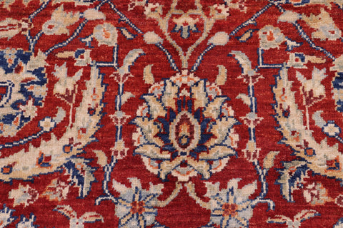 handmade Traditional Kafkaz Rust Blue Hand Knotted RECTANGLE 100% WOOL area rug 6x8