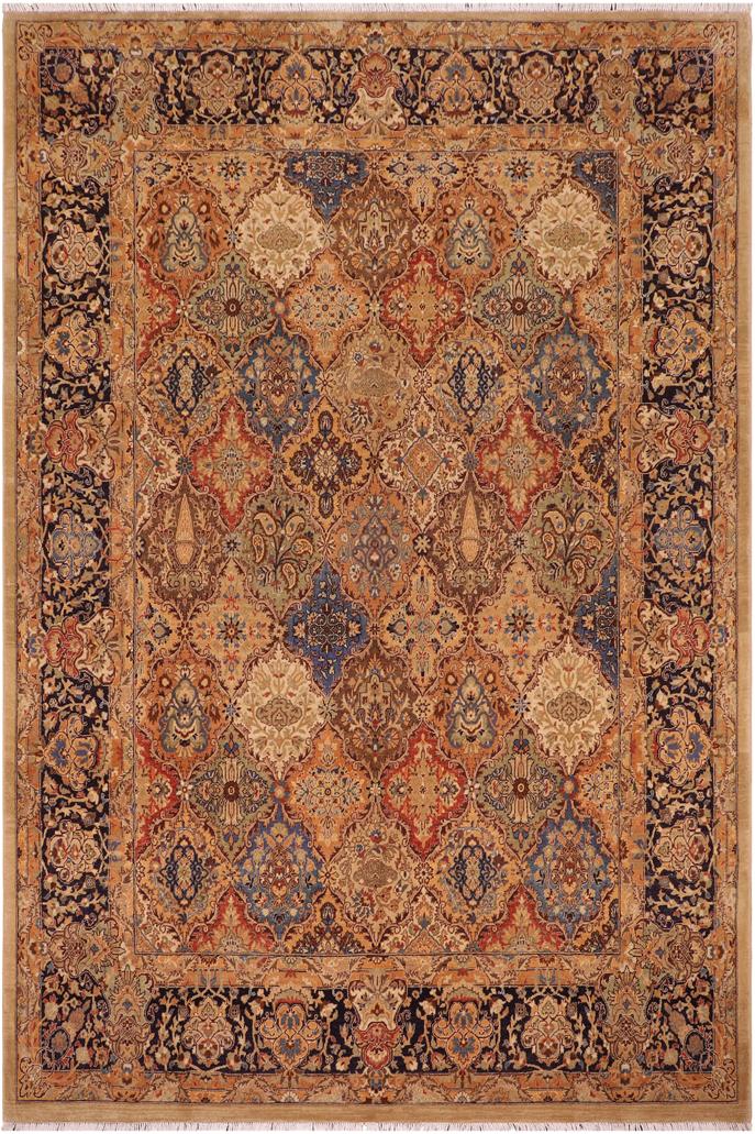 handmade Traditional Design Multi Blue Hand Knotted RECTANGLE 100% WOOL area rug 8'X10'