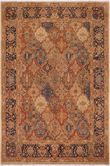 handmade Traditional Design Multi Blue Hand Knotted RECTANGLE 100% WOOL area rug 8'X10'